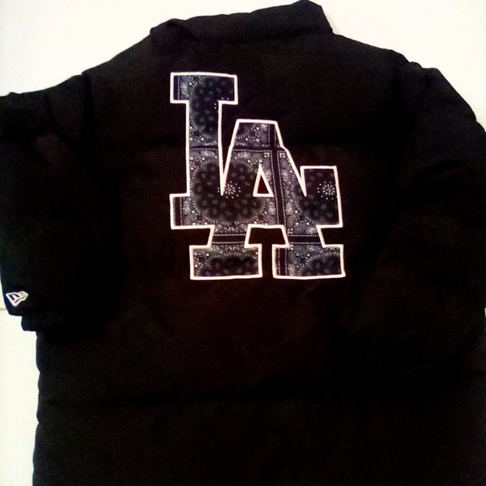 LA Dodgers jacket XXL rare New Era paisley puffer bandana New w/ Tags and bag